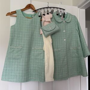 NWT Rachel Zoe Girls size 8 Matching Tweed Jackets, dress, purse and legging